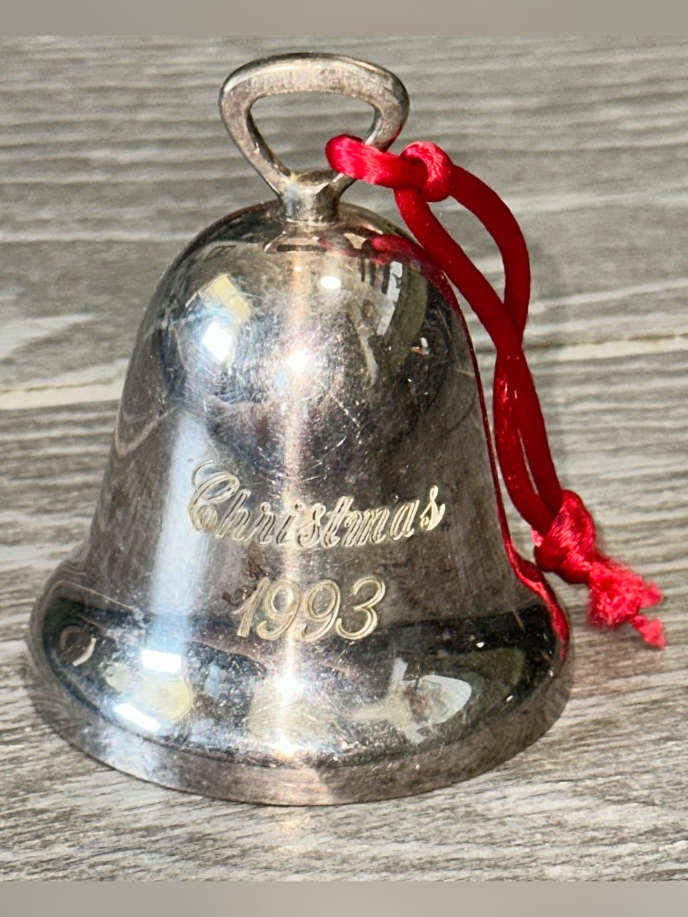 Reed Barton Silverplate Christmas Bell Ornament Annual Edition 329/3 Vintage 93